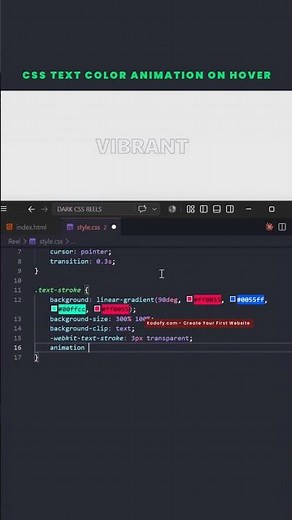 🔥 Text Color Animation using CSS #coding #programming #webdevelopment