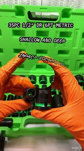 35PC 1/2″ DR 6PT METRIC SHALLOW AND DEEP IMPACT SOCKET SET DS1880