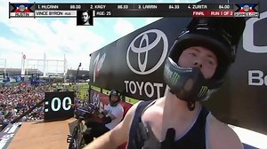 Vince Byron put the end of Jamie Bestwicks winning streak in BMX Vert. And in such a way he did it! via: X Games | Ridestore