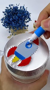 Rocket 🚀 | Relaxing Asmr! #asmr #asmrsounds #asmrvideo #satisfying #satisfyingsounds #foam #art #relaxing #rocket #space | Neyu Satisfying