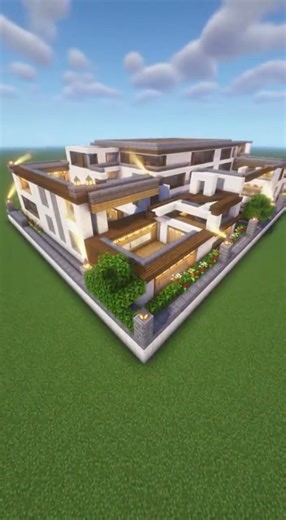 Modern Minecraft Villa Build in Cinematic Time-Lapse 🏡 #shorts