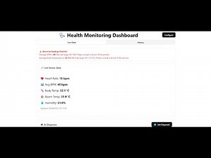 🚀 IoT-Based Health Monitoring System | Real-Time Health Data on Web Dashboard 🩺📡