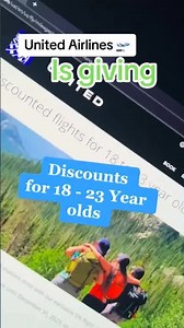 United Airlines is giving away discounted flights for 18-23 year olds