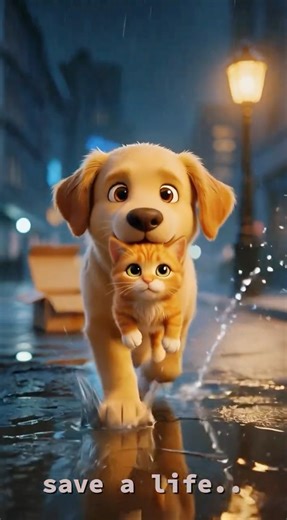 The Most Heartwarming Rescue: Puppy Saves Abandoned Kitten 🐶🐱 #ArtZAI#PuppyAndKitten #Heartwarming