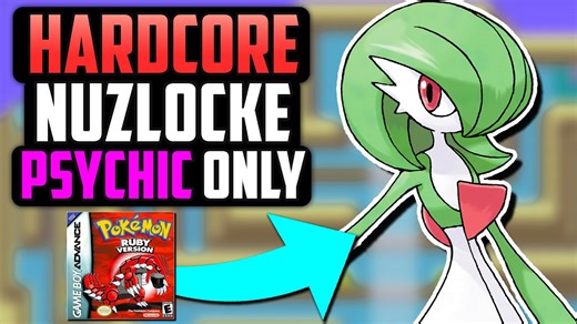 Can I beat a Pokémon Ruby hardcore Nuzlocke with only psychic types? (Pokémon challenge)