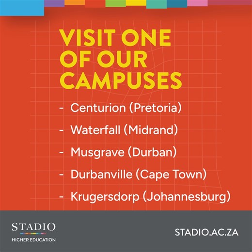 STADIO Krugersdorp Open Day is where your journey to 2026 begins. 🎓25 October 2025 | 09:00 - 13:00 📍Johannesburg Krugersdorp Campus - Plot 10, R28 Service Road, Diswilmar, Krugersdorp, 1739 📅 Book your spot today: https://stadio.ac.za/stadio-open-day-events-nationwide-book-now #NgenaSTADIO #ANewVision #STADIOHigherEducation | Stadio Higher Education