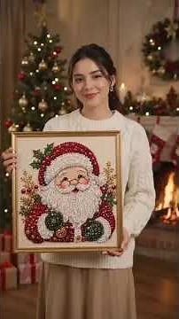 🧘Relaxing & Beginner-Friendly - 🎨💎DIY Christmas Pearl Diamond Painting Art Kit With Frame