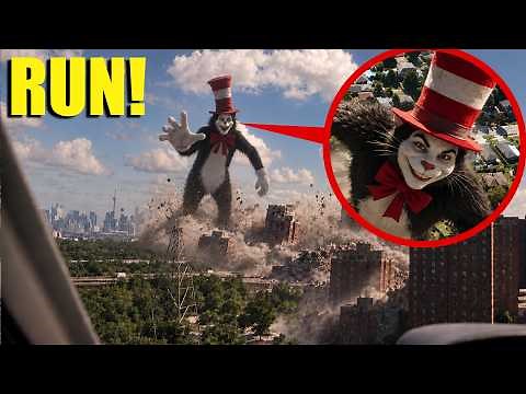 When you see Giant Cat in the Hat chasing you, RUN away FAST!
