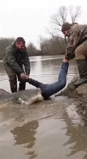 Shocking Catfish Attack in River, Friends You Won't Believe This Fight #catfish #riverlife #wildlife
