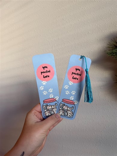 You Pawsed Here Cat Bookmark | Funny Reader Bookmark | Book Lover Gift - Etsy