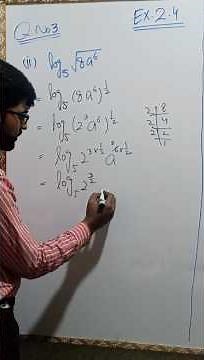 Class 9 Math |Chapter 2 Logarithms Exercise 2.4 Q.3| Step By Step Easy Solution #9thmath #shortmath