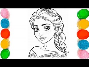 How to Draw Elsa from Frozen Easy | Step by Step Drawing for Kids