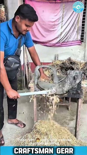 Watch this AMAZING machine turn straw into valuable animal feed SO quickly 🤯