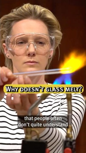 Why glass doesn't melt with Anna Ploszajski #materialsscience #glass #shorts