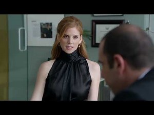 Sarah Rafferty in black satin top - Suits S01E12