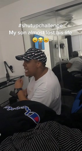 He was about to get his ass whooped!!😂😂😂 he slightly pissed himself 😩😩😩#shutupchallenge