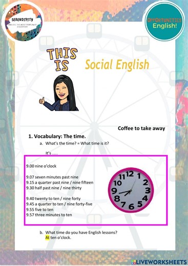 PE, coffee to take away, unit 3, elementary worksheet