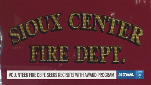 Sioux Center's volunteer FD seeks recruits through award program