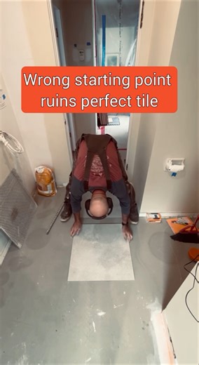 Start tile from center, dry-lay first. Planning saves hours. Follow @luc_construction
