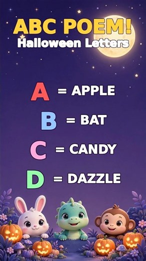 Halloween ABC with Bella & Friends! 🎃 | Learn Letters A B C D #Shorts
