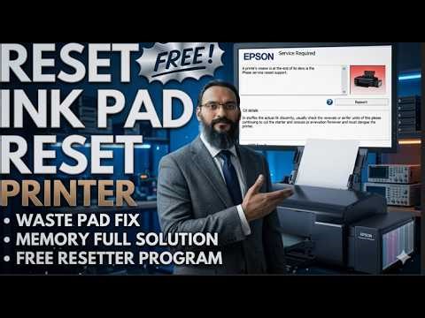 How to Reset Epson Waste Ink Pad Counter Free | Fix Service Required Error 2026 | Urdu | Hindi