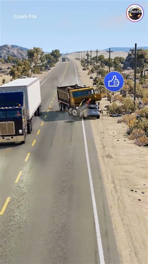 Realistic Highway Car Crashes🚗💥 #realisticcarcrashes #carcrashes #beamngdrive