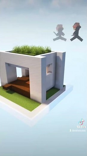 How to create an easy 9x9 Modern Base in Minecraft ! 🦊🟩