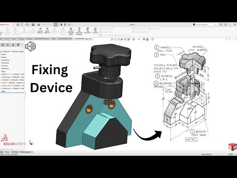 Fixing device SolidWorks Tutorial!
