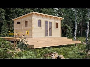 Chalet en bois | Surface habitable 18 m² | Modèle VSP14 Kit d’assemblage PREMIUM