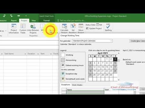 MS Project Creating A Project Part 1