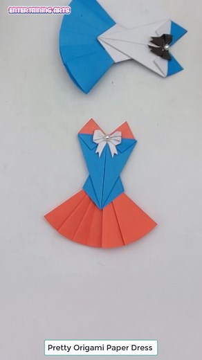 Origami dress : How to Make a Paper Dress with Your Own Hands #Reels | Entertaining Arts