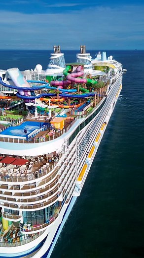 5.3K views · 34K reactions | They named it Icon of the Seas for a reason  The most iconic ship ever built! The biggest cruise ship in the world 朗 #iconoftheseas #cruiseship #cruise #cruiselife #travel #miami #drone #royalcaribbean | The Cruise Vibe | Facebook