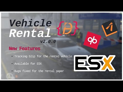 [ESX-QBCore] - FiveM Vehicle Rent Script | FREE v2.0.0