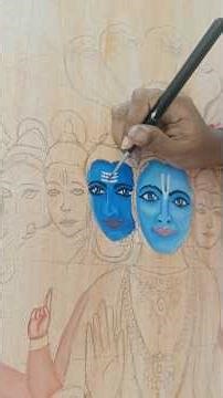 Painting Divine Faces #mahabharat #canvaspainting #artandcraft #viralshorts