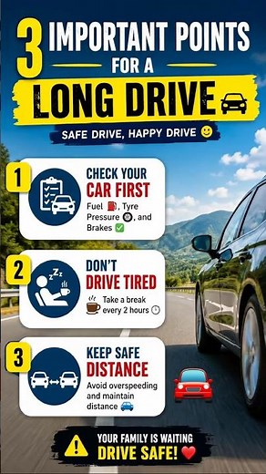 🚗 3 Long Drive Tips You Should NEVER Ignore! 😱 | Safe Drive Tips