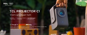 [Compatible with Netflix/4K Supported/Compact Design] Smart Outdoor Projector with WiFi6 and Bluetooth, Movie Projector, DoIby Audio w/ HDMI ARC, Built-in Apps, AI Auto Focus, Portable Home Proyector
