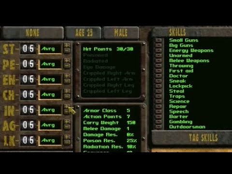Fallout 1:: Stat Importance