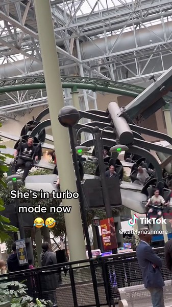 We were “Shell Shocked” at how much this 60 year old woman enjoyed spinning! (This ride is Shell Shocked at Mall of America) #funny #funnyvideos #mallofamerica #amusementpark #rides #amusementparkrides #spinrightround #fyp