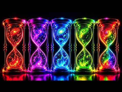 ⏳ 4K Cosmic Hourglass OLED Screensaver | TV Background & Relaxing Music