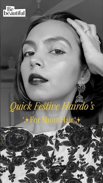 4 Festive Hairstyles for Short Hair You’ll Love✨ | Must-Try Hairstyles | ‪@BebeautifulIn‬ #shorts
