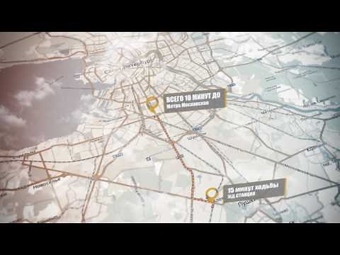 Animation of map with infographics