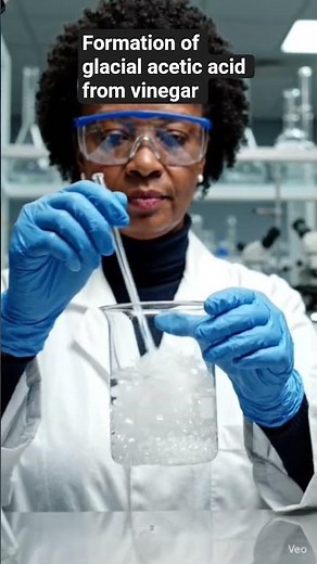 formation of glacial acetic acid from vinegar