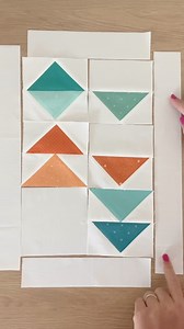 It’s mini quilt time ✨ This little quilt is going in a frame for a gallery wall as soon as I finish it! Have you ever framed your quilts or fiber art? #homemadeemilyjane #iloverileyblake #miniquilt Modern quilting, flying geese quilt, quilt blocks, beginner quilting | Homemade Emily Jane