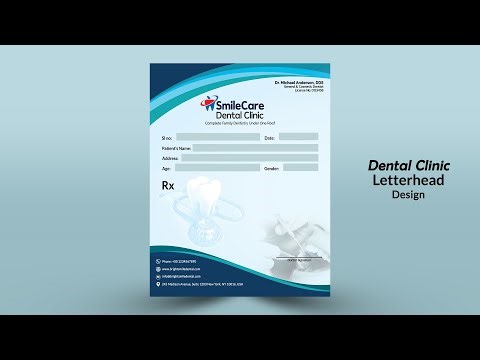 Doctor letterhead Design | Dental Clinic Letterhead Design | Medical Letterhead Design | Photoshop