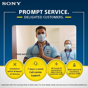 390K views · 236 reactions | From installation within 4 hours of delivery to 7 days a week call centre support, our team at Sony work relentlessly to provide quality support to our customers. How are you enjoying your newly bought Sony products? Share your service experience with us using #MyNewSony. Call: 1800-103-7799 Mail: sonyindia.care@ap.sony.com Know more: www.sony.co.in | Sony India | Facebook