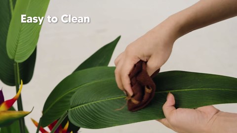Jocoevol Artificial Bird of Paradise Plant 48in(4Ft) Tall Fake Banana Leaf Plant for Indoors and Outdoors, Artificial Flowers, Faux Palm Tree with Plastic Pot for Office and Home Decor
