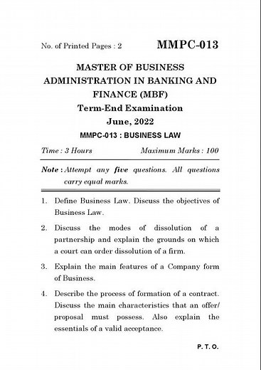 MMPC - 013 June 2022 Question Paper
