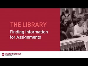 Finding Information for Assignments