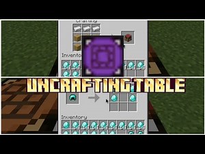 [Uncrafting table] undo your crafting mistakes with the uncrafting table Addon!