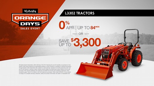 70 reactions | Shop tractors, zero-turn mowers, and utility vehicles during our Orange Days Sales Event for the best prices of the year! See your local Kubota dealer for details. | Kubota Tractor Corporation | Facebook